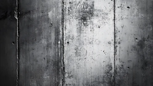 Weathered concrete wall surface with stains and seams.