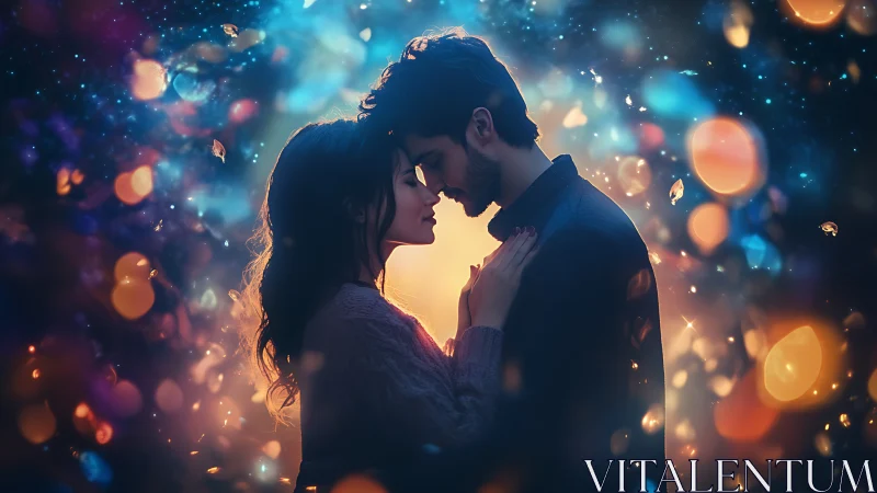 Two Hearts Glowing Together in Starlight.