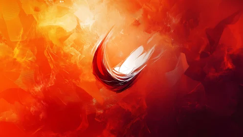 Turbulent vortex plume with luminous fractal core structure.