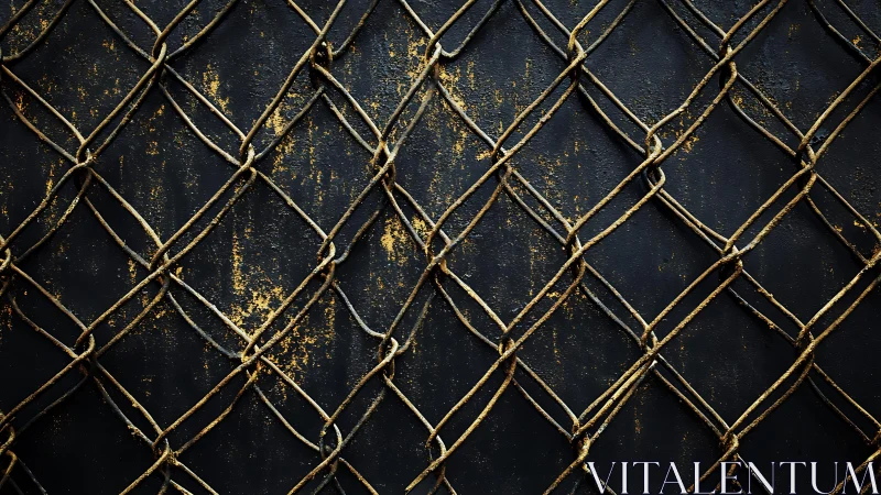 Close-up of weathered chain-link fence with grunge texture.