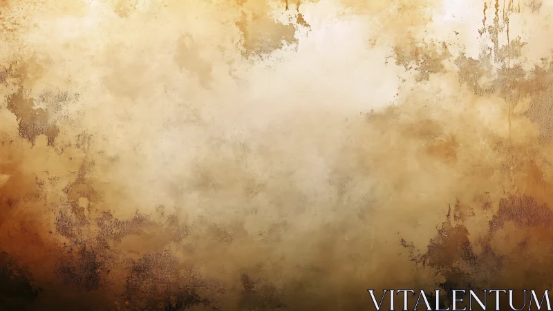 Weathered ochre fog drifts across a timeworn canvas wall.