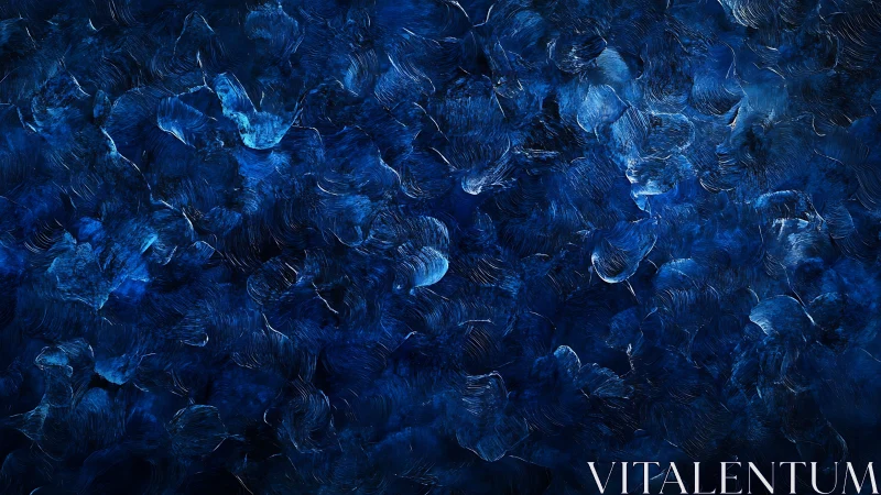 Midnight indigo texture with layered abstract brush swirls.