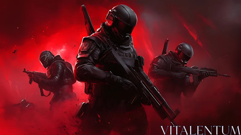 Shadow squad marches through crimson war-smoke and echoes