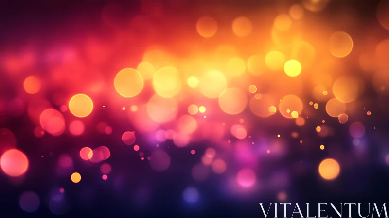 Vibrant Bokeh Light Background in Warm Tones, Abstract Style.