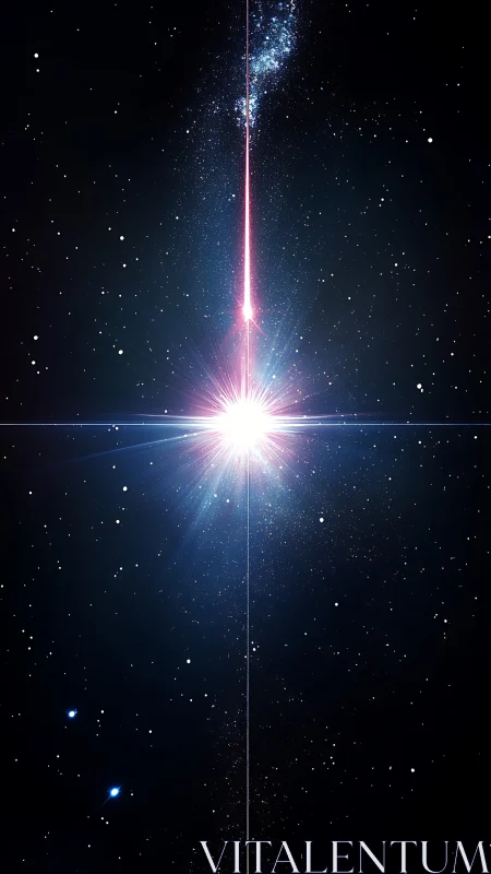 Star-spear eruption slices the cosmos with radiant fury.