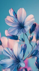 Delicate Petals Dance Through Pastel Dreams.