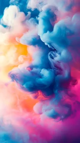 Chromatic vapor plumes in turbulent diffusion gradient field.