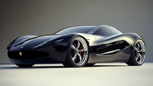 Sleek midnight concept car poised for everyday daydreams.