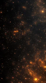 Golden starfield drifting through a quiet cosmic night.