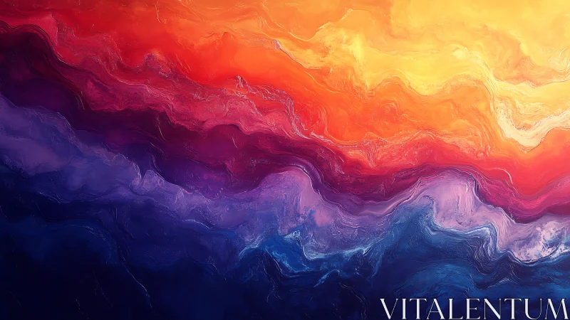 Glowing sunset waves of color flowing into deep twilight.