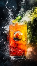 Vibrant Citrus Cocktail Splashing with Energy and Style.