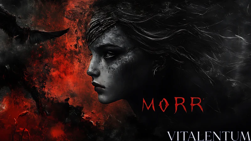 Dark portrait of Morr in high-contrast digital painting