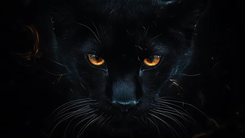 Black Panther's Piercing Golden Gaze.