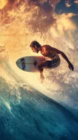 Photorealistic surf action study with dynamic lighting apex.