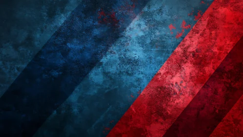 Abstract Grunge Diagonal Red and Blue Striped Texture Background.