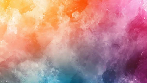 Radiant cloudburst of blended pastel nebula hues.