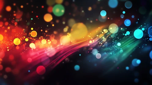 Spectral bokeh field with multicolor light streak dispersion