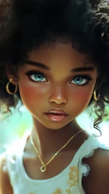 Starlit turquoise eyes quietly remake the summer morning