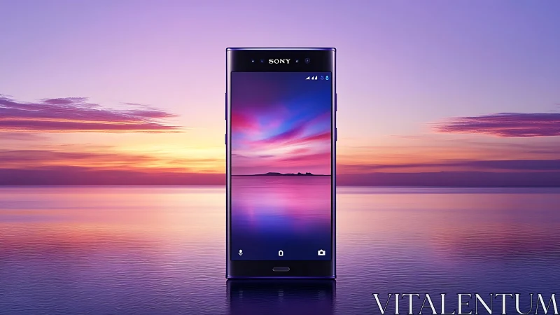 Sony Portal Captures Twilight's Ember—Digital Window to Dusk.