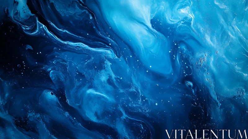 Celestial blue currents swirling through liquid starlight.