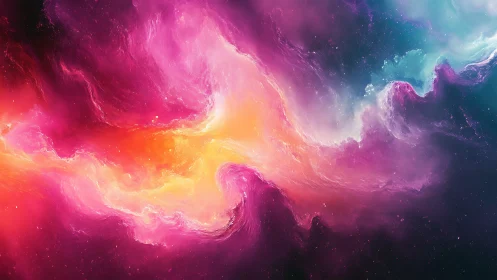 Nebular color stream with vibrant magenta and cyan gradients.