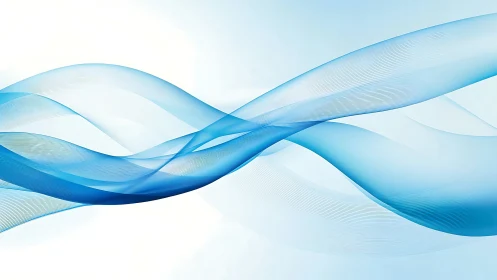 Cyan gradient waveforms with overlapping translucent ribbons