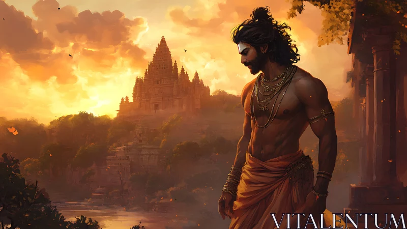 Sun-drenched pilgrim pauses as ancient temple remembers