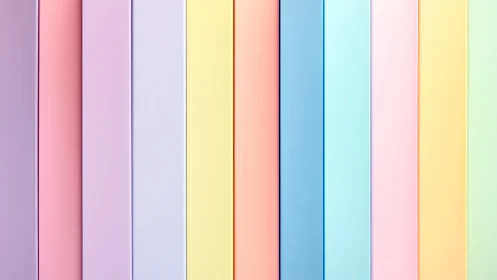 Vertical pastel panels form evenly spaced chromatic rhythm in 3D