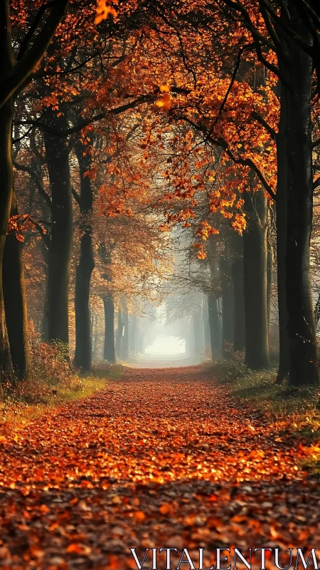 Autumn's Glowing Tunnel of Golden Light.