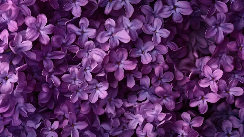 Purple Lilacs in Full Bloom: A Delicate Floral Celebration.