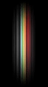 Vertical neon spectrum glows against deep black space