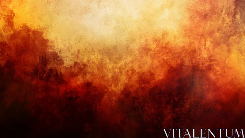 Fiery Abstract Texture with Warm Red and Orange Tones, Grunge Style.