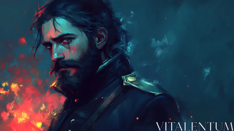 Chromatic officer portrait in volatile thermal contrast field.