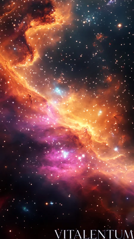 Stellar nebula field with dense star distribution in space.