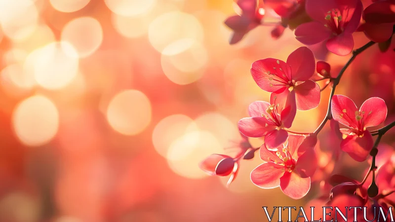 Red Orchids with Bokeh Background