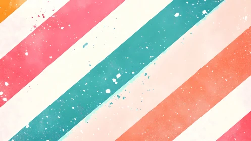 Diagonal pastel stripes with subtle paint splatter texture.