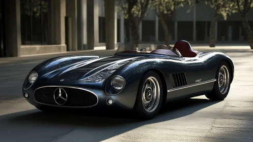 Curved chrome daydream with a vintage-inspired roadster.