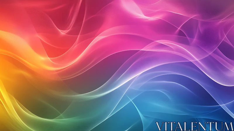 Abstract multicolor wave background in smooth gradients.