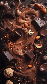 Swirls of silky chocolate with cozy nuts and sweet bites.