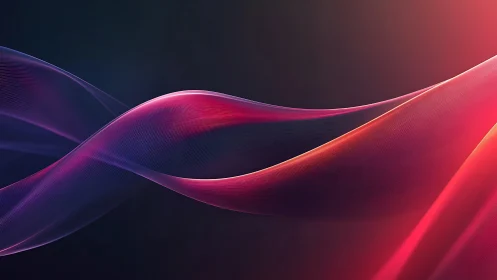 Gradient light ribbons form intersecting sinusoidal wave surfaces