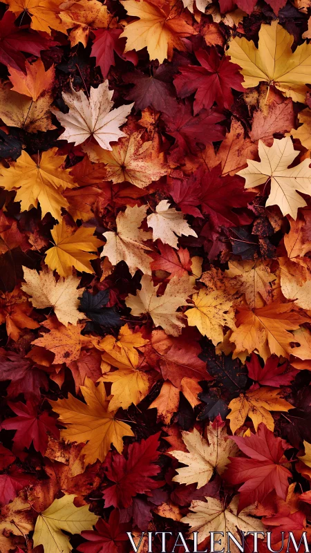 Rustling maple chorus paints the forest floor in ember tones