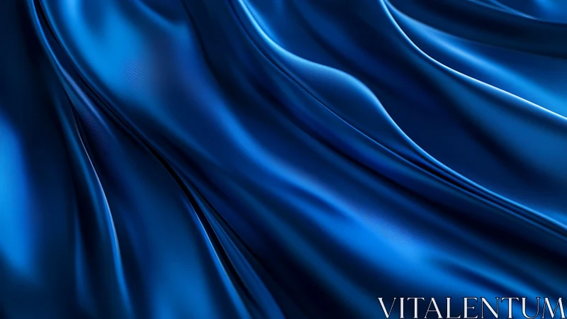 Midnight blue satin waves flowing in quiet motion.