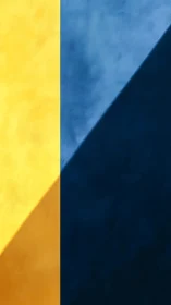 Yellow and blue vertical wall planes divided by diagonal shadow