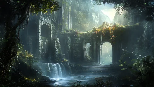 Forgotten jungle gateway hums with waterfalls and ghostlight