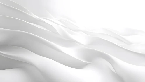 Smooth White Abstract Waves Background with Minimalist Design.
