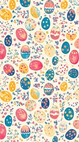 Pattern of decorated oval shapes and stylized floral elements.