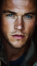 Hyper-detailed male portrait showcases sharp focus and textured skin