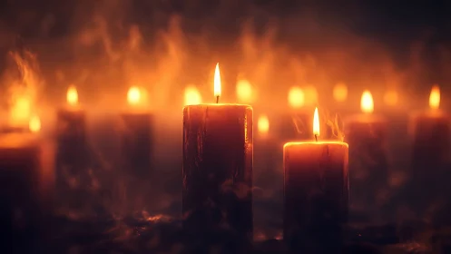 Twin Flames Choreograph Shadows in Candlelit Contemplation