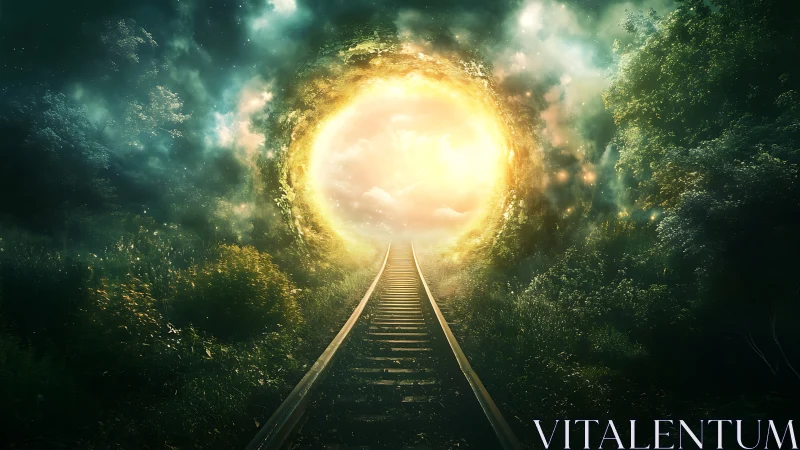 Railway into the Sun Gate, where forests melt to starlight.