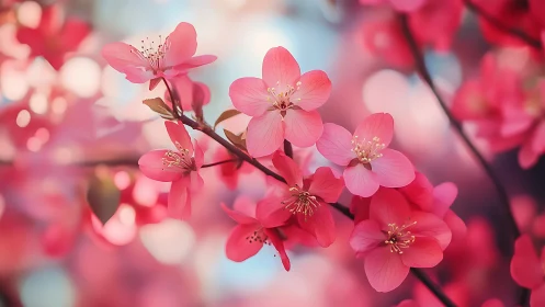 Pink Blossoms in Soft Focus Bloom.